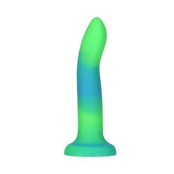 Светящийся в темноте фаллоимитатор ADDICTION Rave 8&Prime; Glow in the Dark Dildo Blue Green, 20,3 см