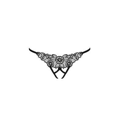 Трусики кружевные с доступом VIOLANTE THONG black L/XL - Passion Exclusive
