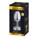 Металлическая анальная пробка с кристаллом Alive Mini Metal Butt Plug Black L