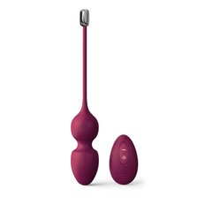 Вагинальные шарики Dorcel LOVE BALLS PLUM, вибрации и движения внутреннего шарика, пульт ДУ