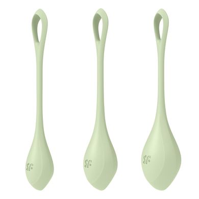 Набор йони бусин Satisfyer Yoni Power 2 Light Green, диаметр 2-2,5-3см, вес 22-44-73гр