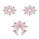 Пэстис из кристаллов Petits Joujoux Gloria set of 3 - Red, украшение на грудь и вульву