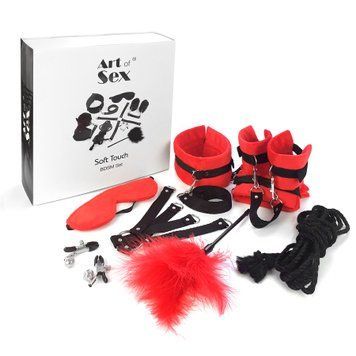 BDSM-набор Art of Sex &ndash; Soft Touch BDSM Set, красный, 9 предметов
