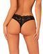 Кружевные стринги Obsessive Donna Dream crotchless thong XS/S Black, открытый доступ