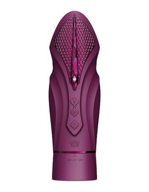 Компактная смарт секс-машина Zalo &ndash; Sesh Velvet Purple, 2 насадки, пульт ДУ, кристалл Swarovski