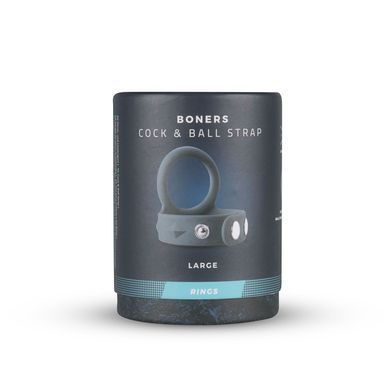 Двойное эрекционное кольцо Boners Cock & Ball Strap L, регулировка диаметра, 3,5&ndash;6 см