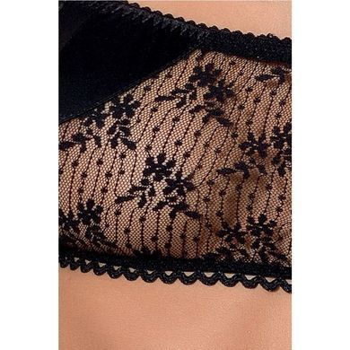 Комплект белья PETRA SET black XXL/XXXL - Passion Exclusive: стринги, широкий пояс, лиф-топик