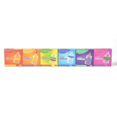 Насадка на член Recare Spike Condom Pink (презерватив с шариками и рядами шипов)