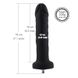 Силиконовый фаллоимитатор для секс-машин Hismith 7.1″ Anal Dildo Black, система KlicLok