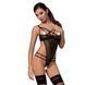 Боди монокини с открытой грудью VALERY BODY black L/XL - Passion Exclusive