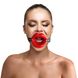 Кляп-расширитель в форме губ на ремешке, натуральная кожа Gag Lips