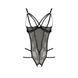 Боди монокини с открытой грудью VALERY BODY black L/XL - Passion Exclusive
