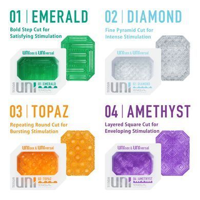 Набор унисекс-стимуляторов Tenga UNI Variety Pack (4 шт), лубрикант в комплекте