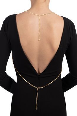 Золотистая цепочка для бюста Bijoux Pour Toi &ndash; Elena Gold со стразами, Золотистый