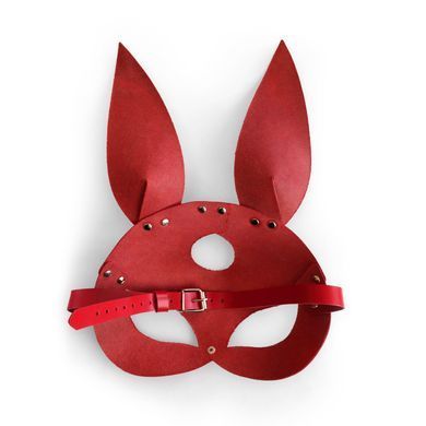 Кожаная маска Зайки Art of Sex - Bunny mask, цвет Красный