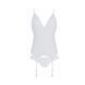 Корсет с пажами, трусики с ажурным декором и открытым шагом Passion URSULA CORSET XXL/XXXL, white, Белый