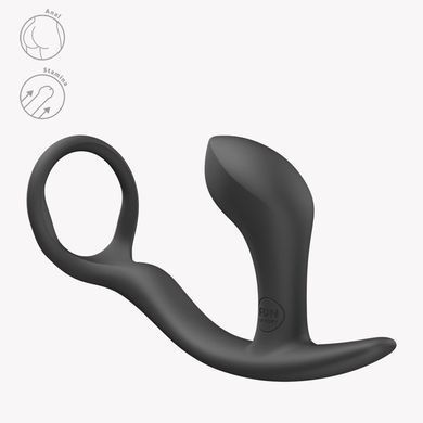 Анальная пробка с эрекционным кольцом Fun Factory Bootie Ring Black