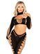 Комплект Leg Avenue Seamless Cut-Out Crop Top and Legging One Size Black