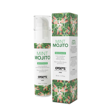 Массажное масло EXSENS Mojito 50мл разогревающее, без сахара, без парабенов, съедобное