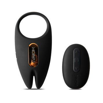 Эрекционное виброкольцо Svakom Winni 2, управление со смартфона, пульт ДУ, Черный/золотистый
