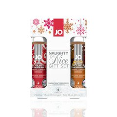 Набор лубрикантов JO Naughty or Nice Gift Set – Candy Cane & Gingerbread (2×30 мл)