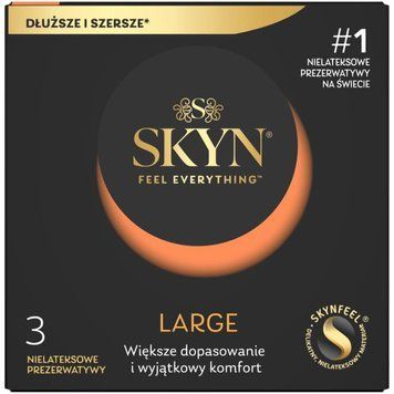 Безлатексные премиум-презервативы SKYN Large 3 шт, увеличенный размер