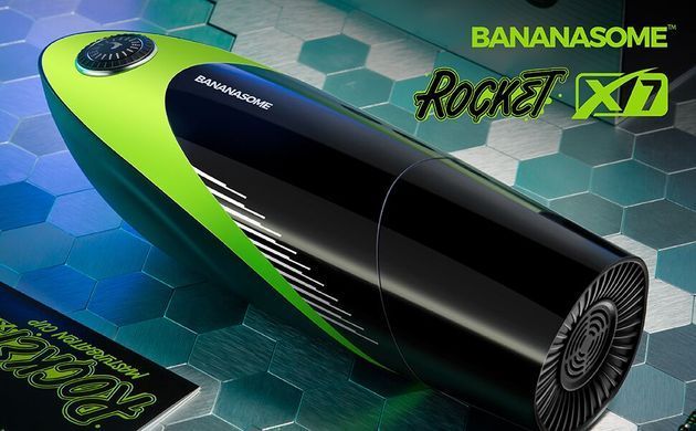 Смарт-мастурбатор BANANASOME ROCKET X7, вибрации, сжатие, имитация фрикций, подогрев