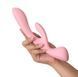 Двусторонний вибратор-кролик Satisfyer Triple Oh Pink, 3 мотора, рукоятка-массажер