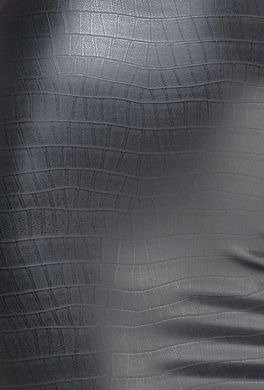 Трусики-стринги Noir Handmade P012 Wild, 3XL, под латекс, крокодиловый принт, застежки по бокам