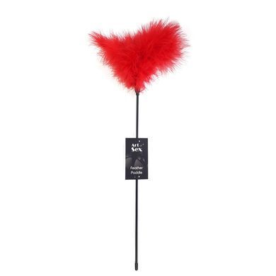 Щекоталка с пером индюка Art of Sex &ndash; Feather Paddle, красная