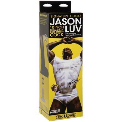 Фаллоимитатор Doc Johnson Jason Luv 10 Inch Cock, со слепка пениса, Vac-U-Lock, диаметр 5,1 см