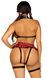 BDSM-костюм ученицы Leg Avenue Harness teddy & skirt L Black, портупея, мини-юбка, экокожа