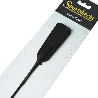 Шлепалка с минихлопушкой Sportsheets Sweet Sting Crop, Черный