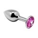 Металлическая анальная пробка с кристаллом Alive Mini Metal Butt Plug Pink L