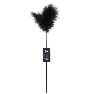 Щекоталка с пером индюка Art of Sex &ndash; Feather Paddle, черная