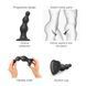 Насадка для страпона Strap-On-Me Dildo Plug Beads Black M