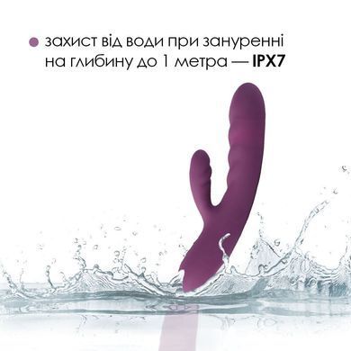 Вибратор-кролик Svakom Avery Lilac с двигающимся стволом, движение вперед-назад