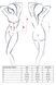 Корсет с пажами BRASILIANA CORSET white L/XL - Passion Exclusive, стринги