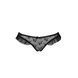Трусики с оборками DONIA THONG black S/M - Passion Exclusive
