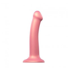 Насадка для страпона Strap-On-Me Mono Density Dildo Rose M, диам. 3,3см, однослойный силикон, гибкий