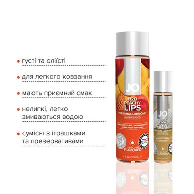 Комплект JO GWP — Peaches & Cream — Peachy Lips 120 мл & H2O Vanilla 30 мл