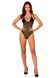 Прозрачное боди Obsessive Selinne teddy XS/S Black, мелкая сетка, двойные бретели