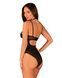 Прозрачное боди Obsessive Selinne teddy XS/S Black, мелкая сетка, двойные бретели