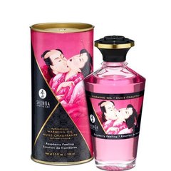 Разогревающее масло Shunga Aphrodisiac Warming Oil - Raspberry Feeling (100 мл) без сахара, вкусный