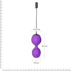 Вагинальные шарики с вибрацией Adrien Lastic Kegel Vibe Purple, диаметр 3,7см