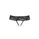 Кружевные стринги с доступом Senia Thong black L/XL - Passion