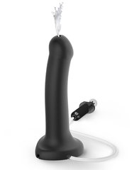 Кончающий фаллоимитатор Strap-On-Me Dildo Cum Black, диаметр 3,6см, силикон, насадка для страпона