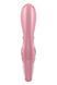 Смарт вибратор кролик Satisfyer Hug Me Pink, 2 мотора, диаметр 4,2см, широкая клиторальная часть