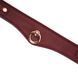 Кожаный ошейник с поводком Liebe Seele Wine Red Curved Collar, замок-сердечко