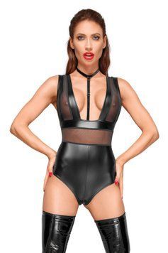 Боди с мокрым эффектом Noir Handmade F183 Powerwetlook body, XXL